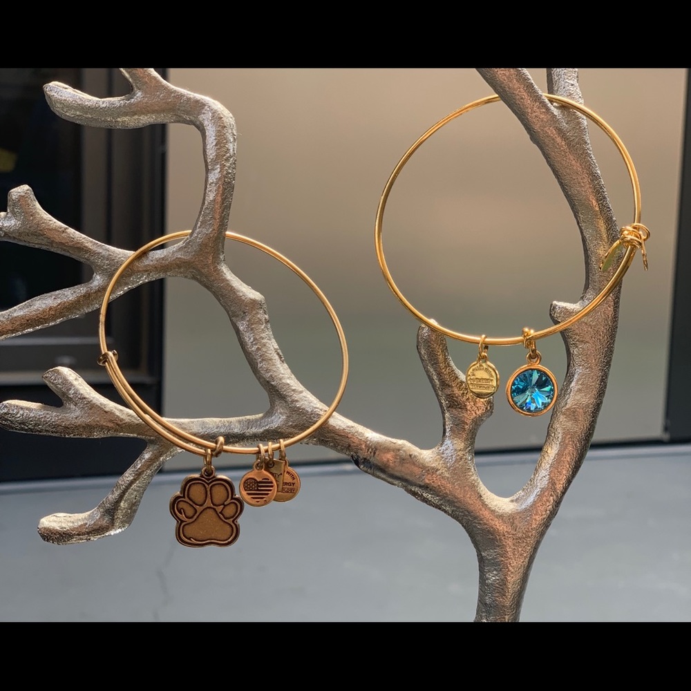Alex & Ani Gold Bangle Bundle - Picture 2 of 8